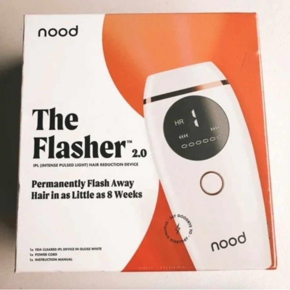 The flasher laser hair remover. Open box, white. Like new